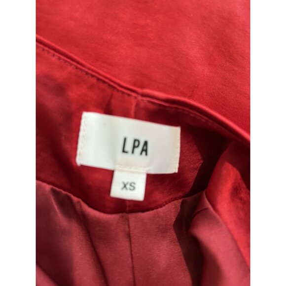 LPA Raveena Halter Scarf Maxi Dress in Cherry Red - Picture 5 of 5